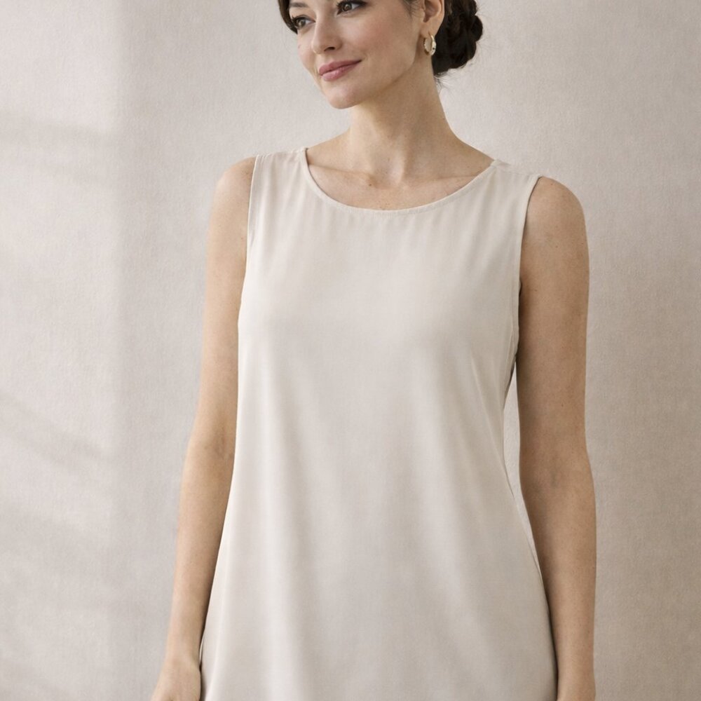 NEW Eileen Fisher Silk Sleeveless Tunic | Layering Tank | Fall/Winter Capsule